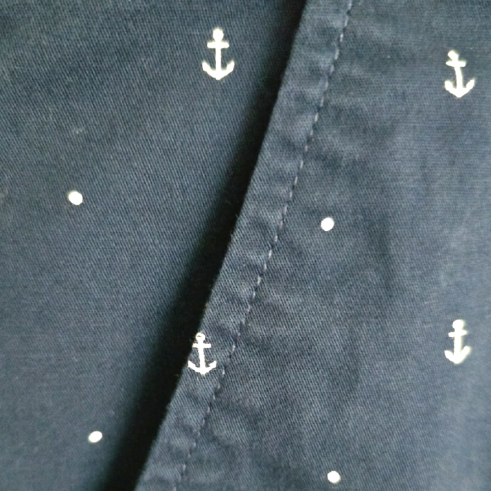 Nautica Blue Bermuda Shorts with Nautical Anchor Print EUC - Picture 3 of 4